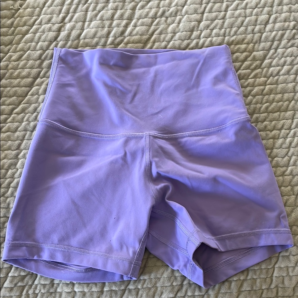 Lululemon Athletica Purple Bike Shorts High-Waisted Performance